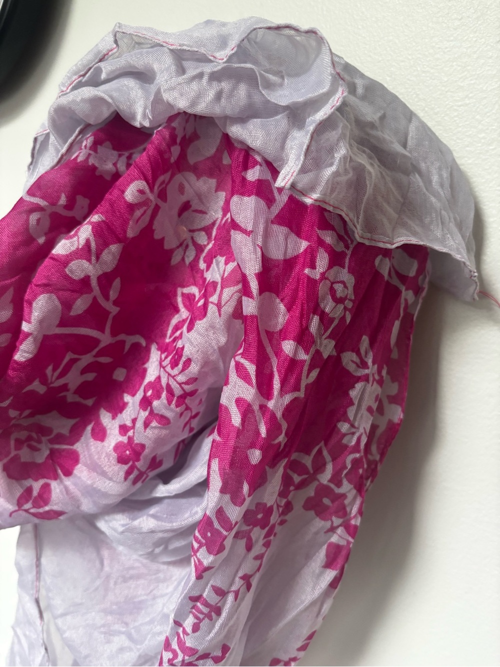 Lightweight Pink Floral silk large  Scarf / sarong / wrap